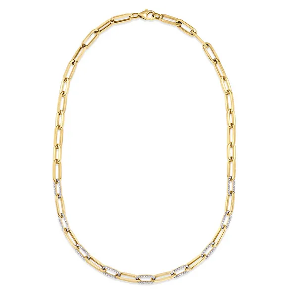 ALTERNATING FLAT DIAMOND LOOP LINK-N-LOVE NECKLACE Falls Jewelers Concord, NC