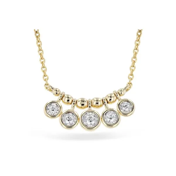 14K Yellow Gold Diamond Bubble Necklace similar item image
