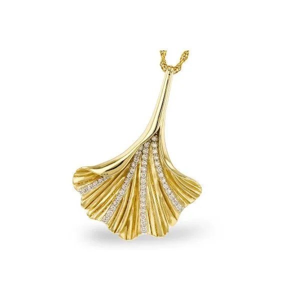 14KY 0.20CTW Leaf Pendant Falls Jewelers Concord, NC