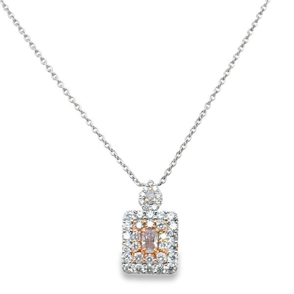18K Pink Diamond Necklace Falls Jewelers Concord, NC