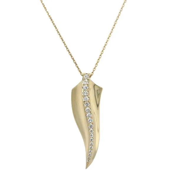 Brushed Leaf Necklace Falls Jewelers Concord, NC