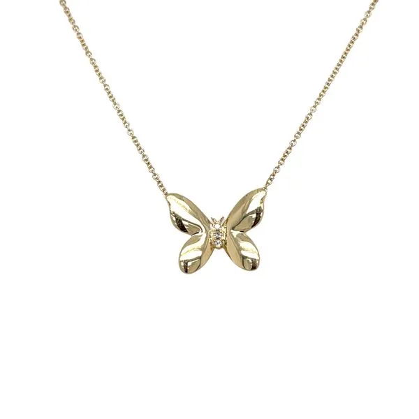 14KY 0.02 ctw Butterfly Necklace Falls Jewelers Concord, NC
