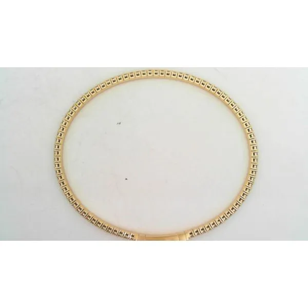 14K Yellow Gold Diamond Bangle