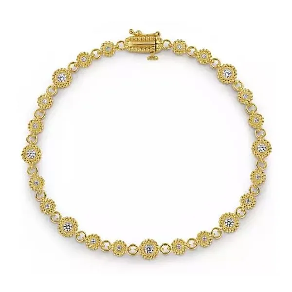 14K Yellow Gold Diamond Bujukan Tennis Bracelet similar item image