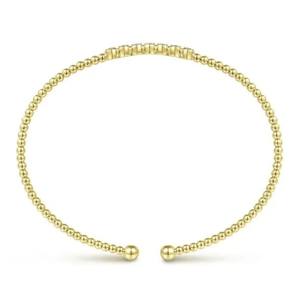Diamond Cluster Bead Cuff Image 2 Falls Jewelers Concord, NC