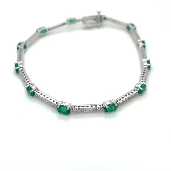 Emerald and Diamond Bracelet Falls Jewelers Concord, NC