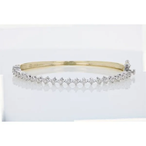 14KY 0.97CTW Semi-flex bangle