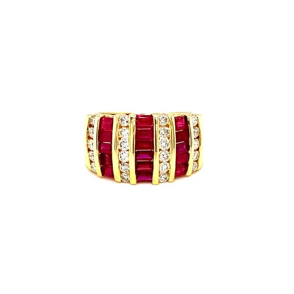 14K Yellow Gold Ruby Baguette and Diamond Ring similar item image