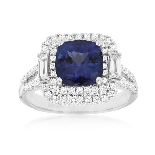 14K White Gold Tanzanite & Diamond Ring Falls Jewelers Concord, NC