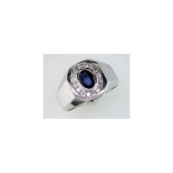 Men's Sapphire and Diamond Ring Falls Jewelers Concord, NC