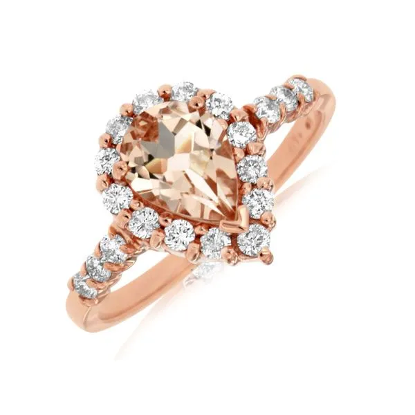 14K Rose Gold Morganite Ring Falls Jewelers Concord, NC