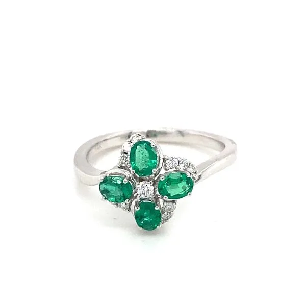 Emerald and Diamond Ring Falls Jewelers Concord, NC