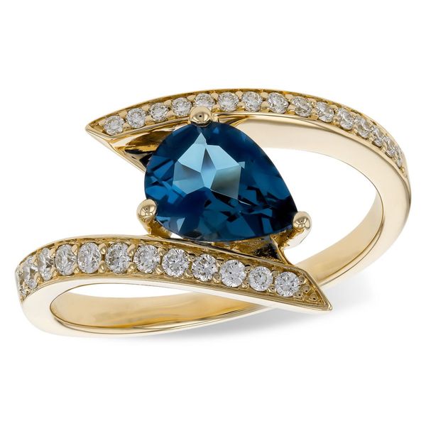 London Blue Topaz and Diamond Ring Falls Jewelers Concord, NC