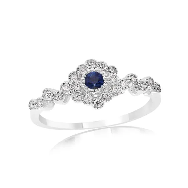 14K WG Sapphire and Diamond Ring Falls Jewelers Concord, NC