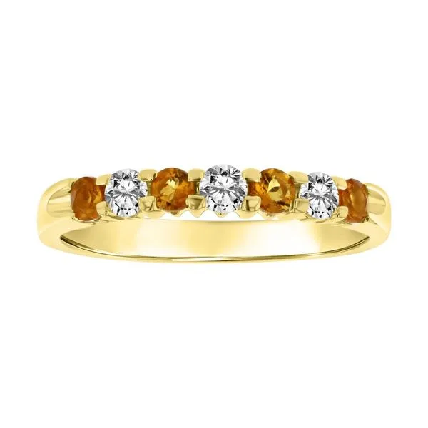 14KY Citrine and Diamond Band Falls Jewelers Concord, NC