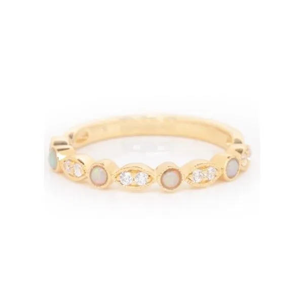 Stackable Diamond and Opal Ring Falls Jewelers Concord, NC