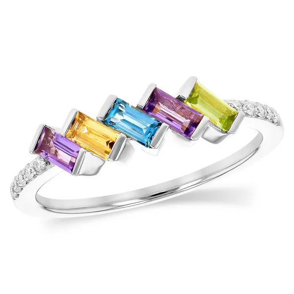 Multi-Colored Gemstone Fashion Ring