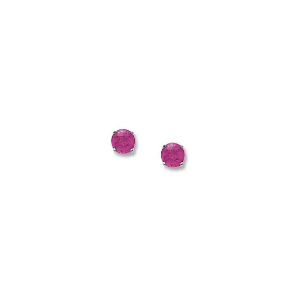 14K White Gold Pink Tourmaline Earrings Falls Jewelers Concord, NC