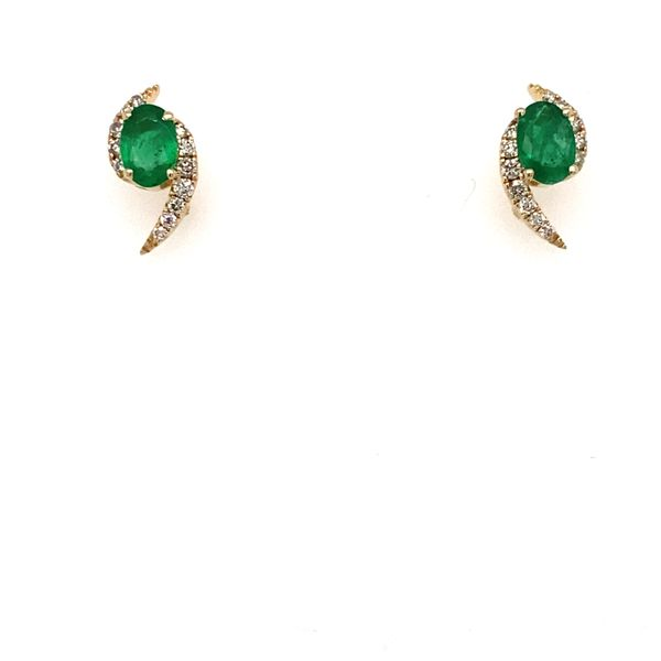 Emerald and Diamond Earrings Falls Jewelers Concord, NC