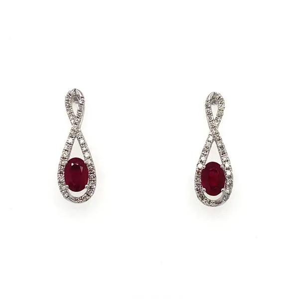 Ruby and Diamond Earrings