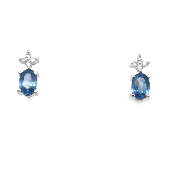 Sapphire and Diamond Earrings Falls Jewelers Concord, NC