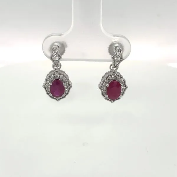 Ruby and Diamond Earrings