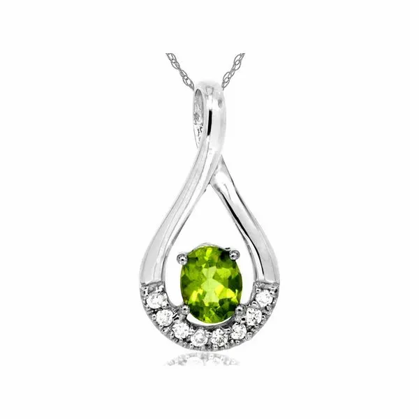 Peridot and Diamond Pendant Falls Jewelers Concord, NC