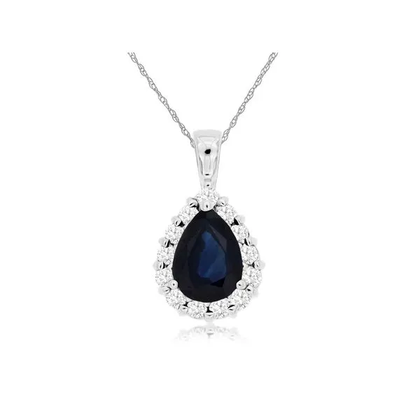 Sapphire and Diamond Pendant Falls Jewelers Concord, NC