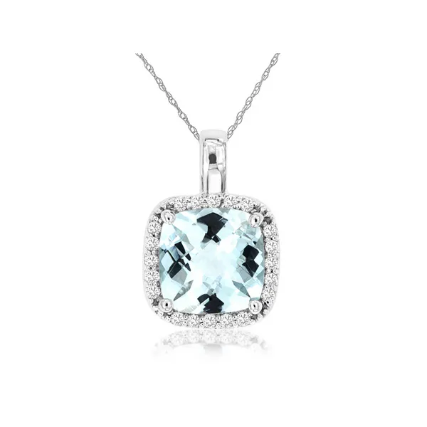Aquamarine and Diamond Pendant Falls Jewelers Concord, NC