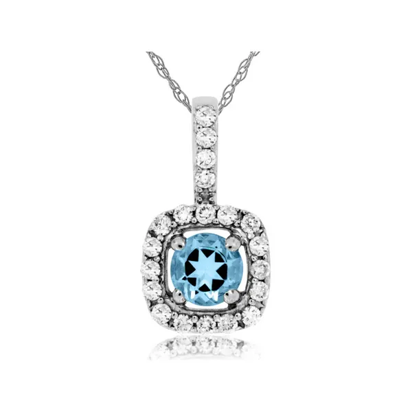 Aquamarine amd Diamond Pendant Falls Jewelers Concord, NC