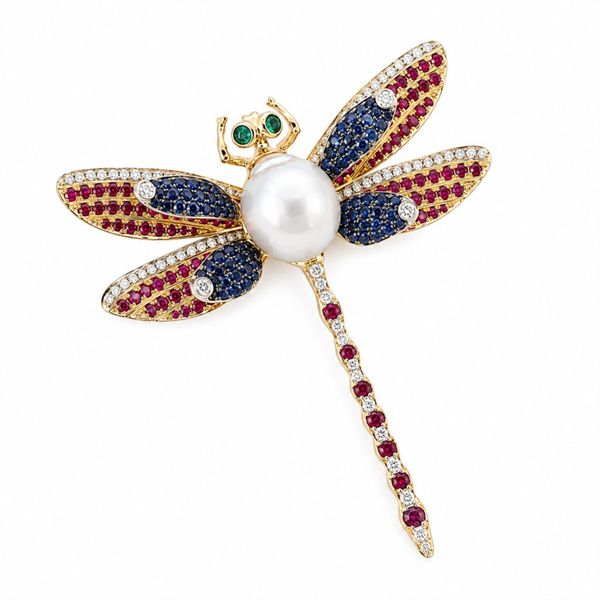Gold Gemstone Pendant/Brooch Falls Jewelers Concord, NC