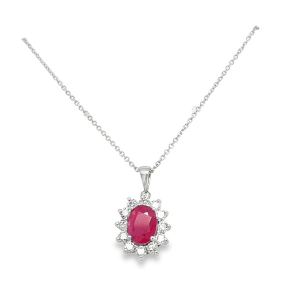 Ruby and Diamond Necklace Falls Jewelers Concord, NC