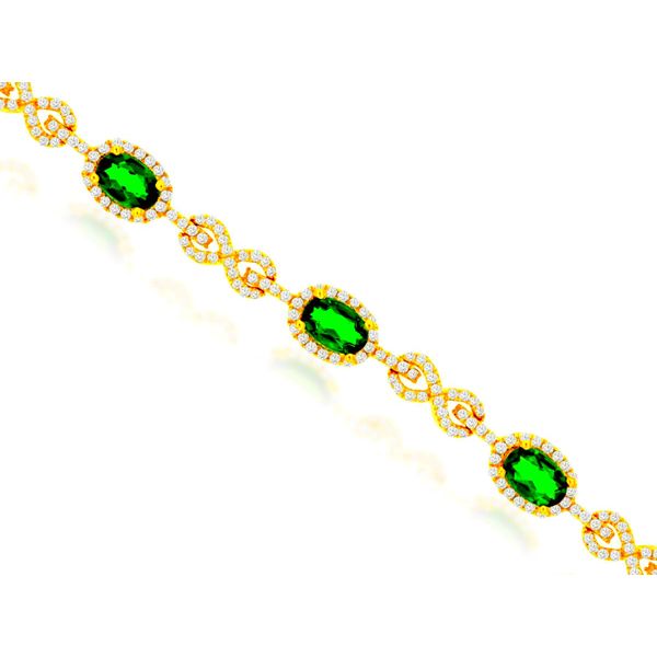 Emerald and Diamond Bracelet Falls Jewelers Concord, NC