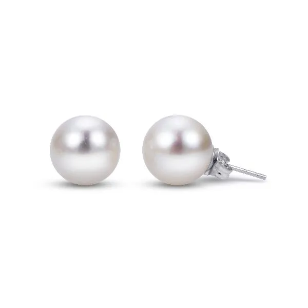 14K White Gold Freshwater Pearl Stud Earrings similar item image