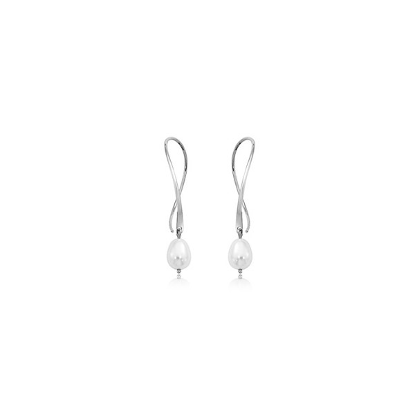 SS EAR WIRE SWEEP SMALL W/FP Falls Jewelers Concord, NC