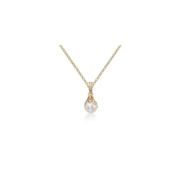 14K Yellow Gold Pearl Necklace