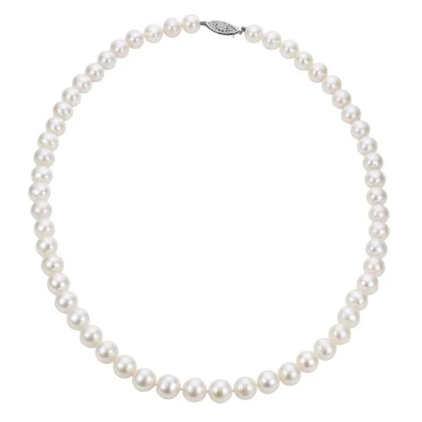 14K White Gold Freshwater Pearl Strand Falls Jewelers Concord, NC