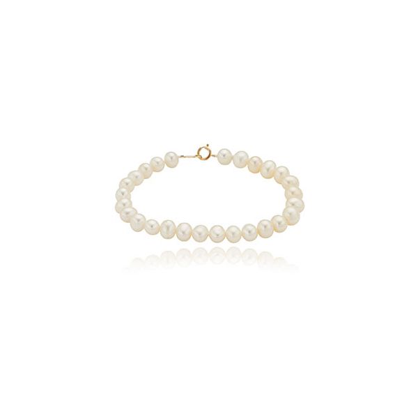14K Yellow Gold Pearl Bracelet Falls Jewelers Concord, NC