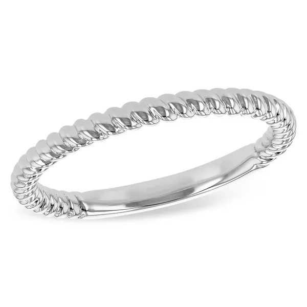 14K White Gold Twisted Band
