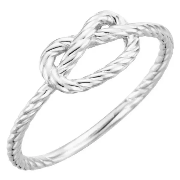14K White Rope Knot Ring similar item image