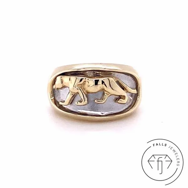 Estate 14K Yellow Gold Jaguar Ring Falls Jewelers Concord, NC