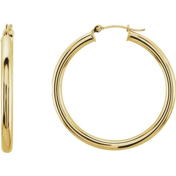 14K Yellow Gold Hoops Falls Jewelers Concord, NC