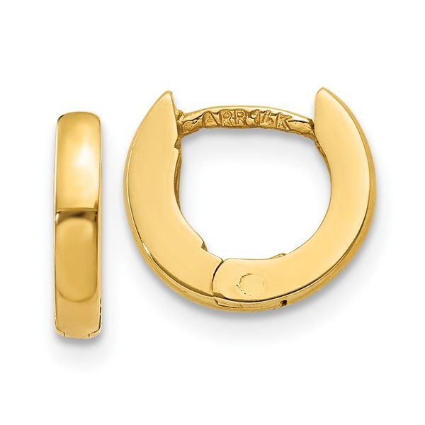14K Yellow Gold Mini Huggie Hoop Earrings Falls Jewelers Concord, NC
