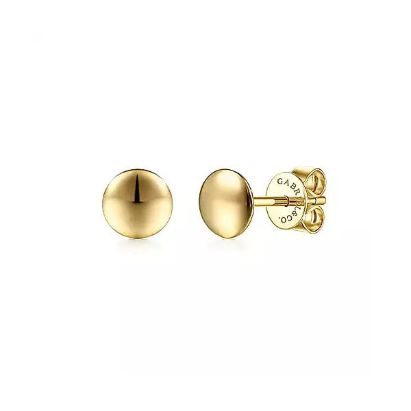 14K Yellow Gold Round Stud Earrings similar item image