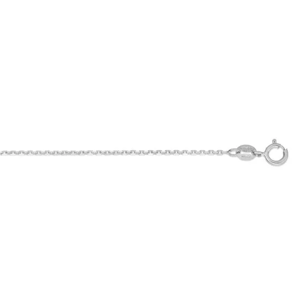 14K White Gold Diamond Cut Cable Chain Image 2 Falls Jewelers Concord, NC