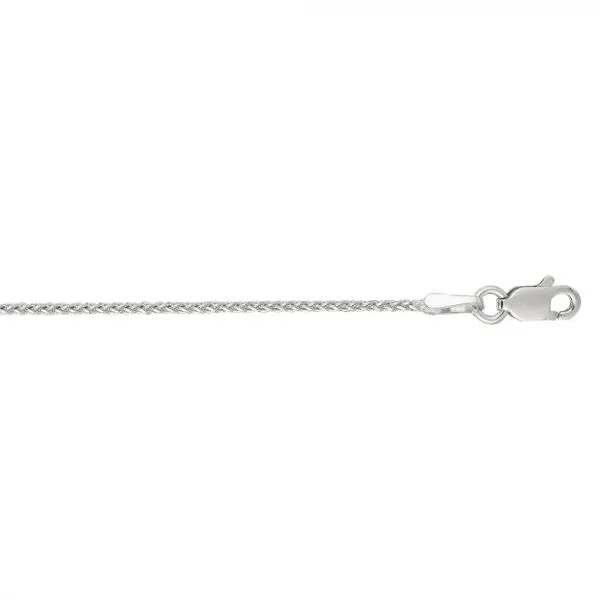 14K White Gold Wheat Chain