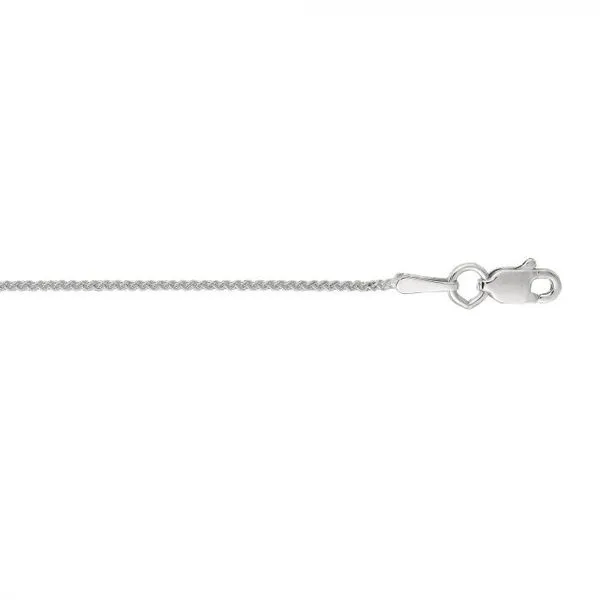 14K White Gold 1.2mm Wheat Chain - 16