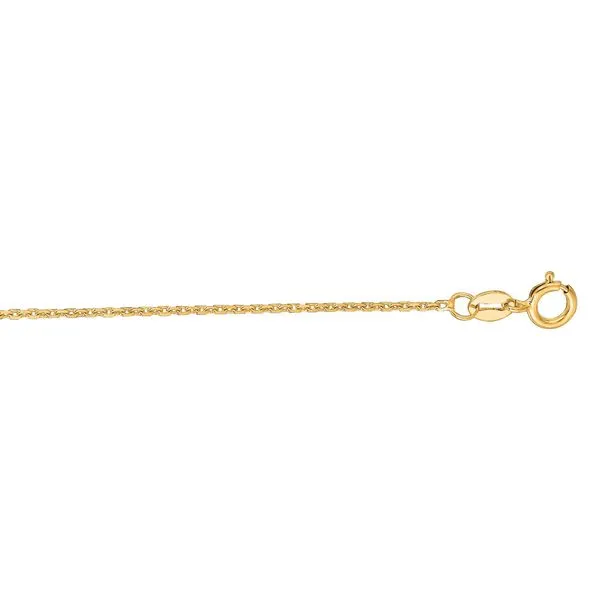 14K Gold 1.1mm Diamond Cut Cable Chain similar item image