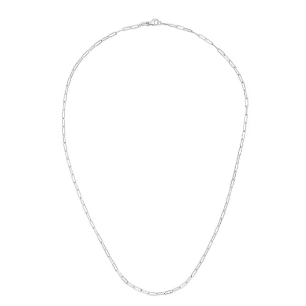 14K Gold 2.1mm Paperclip Chain