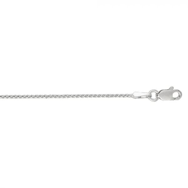 14K White Gold 1.2 mm Wheat Chain Falls Jewelers Concord, NC